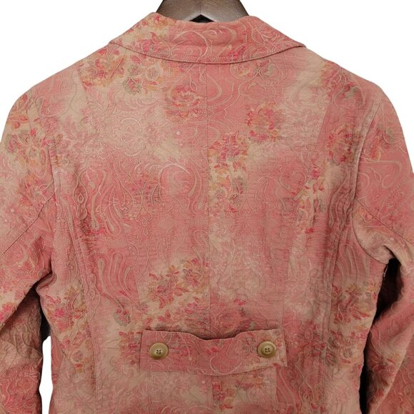 Coldwater Creek Embroidered Paisley Print Jacket Womens Size P6 Career Casual - Picture 9 of 13